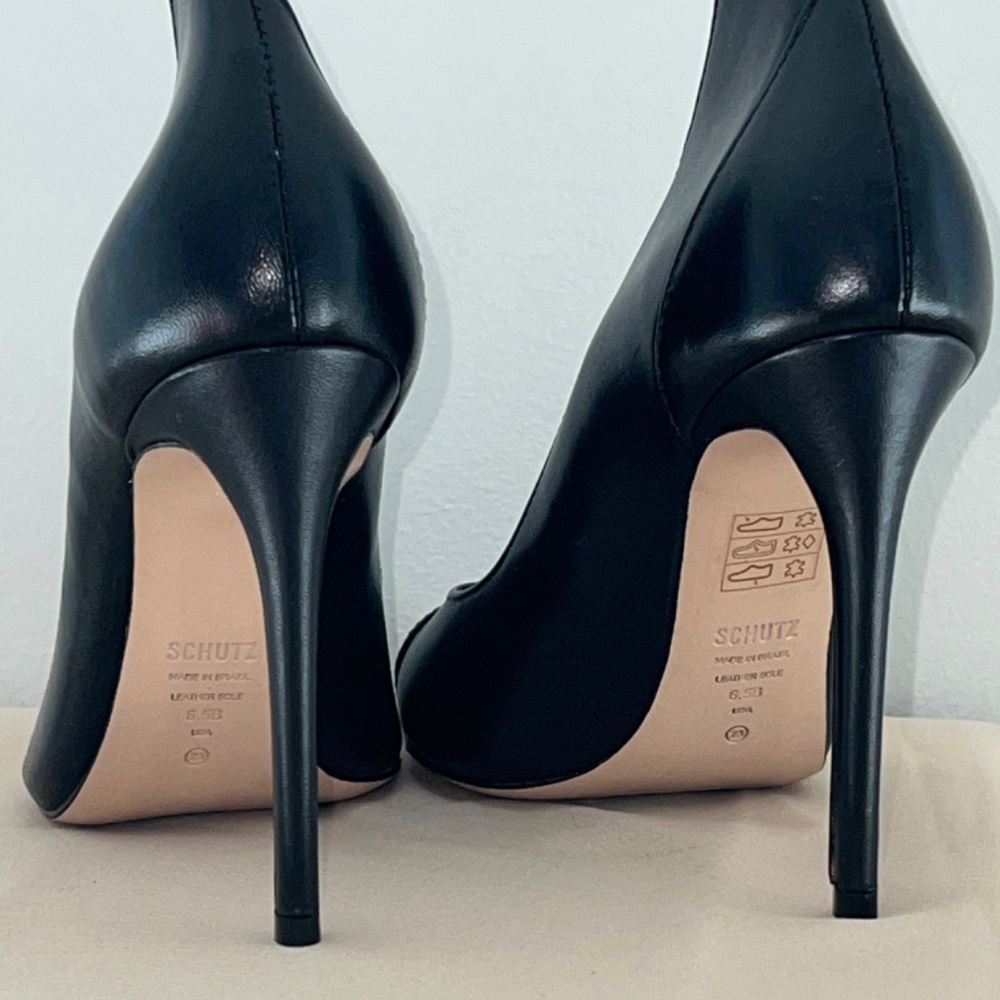 SCHUTZ Nappa Leather Pumps | Black | size 6.5 - Picture 3 of 6